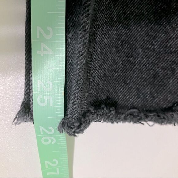 Zara Jeans Women Size 4 Black Ankle Fray Straight Leg High Rise - Picture 10 of 10
